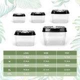 Terrarium voor reptielen en amfibieën, transparante kunststof reptielenkweekbox voor schildpad, hagedis, spide, hoornkikker, draagbare reptielenvoederbox, S (L17,8 x B 12 x H 12,7 cm)
