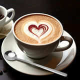 Pak van 24 latte macchiato lepels, theelepels, koffielepels, roestvrij staal, espressolepels met lange handgrepen, dessertlepels 15 cm, Nutella lepels voor thee, cake, koffie, vaatwasmachinebestendig