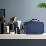 Toilettas voor mannen en vrouwen, hangende toilettas, waterdichte make-uptas voor op reis, BT03-marineblauw