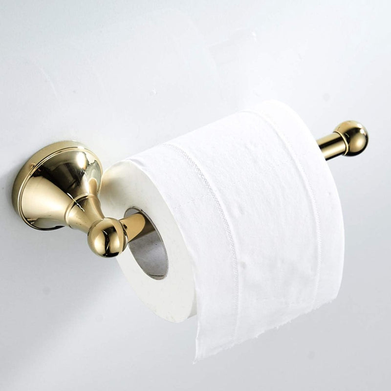 Toiletrolhouder zonder deksel Messing Badkamer Toiletrolhouder Wandmontage Gepolijst Goud