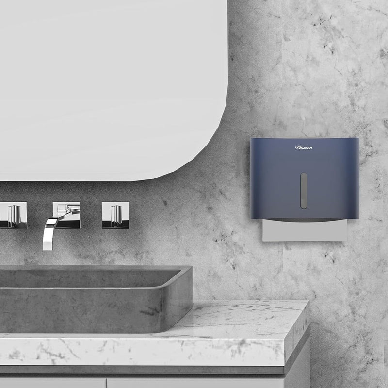 Handdoekdispenser, handdoekdispenser voor de badkamer, aan de muur, Z-gevouwen servetten en verdeelde handdoekdispenser, kan tot 200 vellen