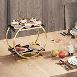 Organizer voor parfum, huidverzorging-organizer, grote inhoud, make-up vanity caddy, 2 niveaus cosmetica-display voor badkamer, organizer op het werkblad, goud