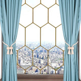 Set van 4 sterke magnetische gordijnbinders, tiebacks voor gordijnen, gordijn tiebacks, magnetische tiebacks, handgeweven tiebacks, gordijn tiebacks (beige - bal, 4)