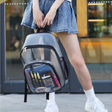 Transparante pvc-schoolrugzak, transparante rugzak, transparante boekentas voor werk en reizen, ideaal voor dagelijks gebruik, school en reizen