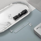 Nagelknipper met nagelvanger voor dikke nagels, nagelknipper groot 8,6 cm, brede kaakopening, roestvrij staal, vingernagel en teennagelknipper met glazen nagelvijl (zwart)