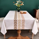 Tafelzeil Tafelkleed PVC Tafelkleed Kunststof Tafelkleed Buiten Vierkant Tafelkleed Waterdicht Veeg Schoon Tafelkleed Eettafelhoes (137 x 275 cm, Koffiebladeren)