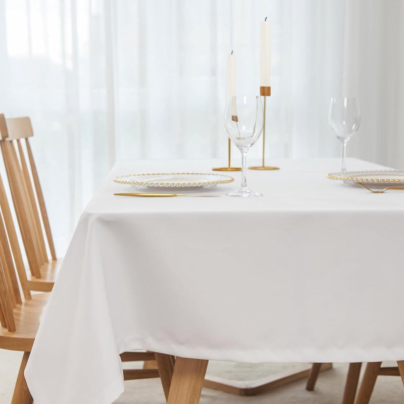 Vierkant onderhoudsvriendelijk tafelkleed, tafelkleed in linnenlook, wasbaar, vlekbestendig,