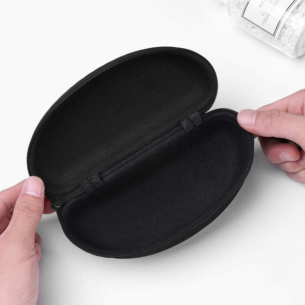 3 stuks zonnebril brillenkoker ritssluiting harde schaal met riemclip