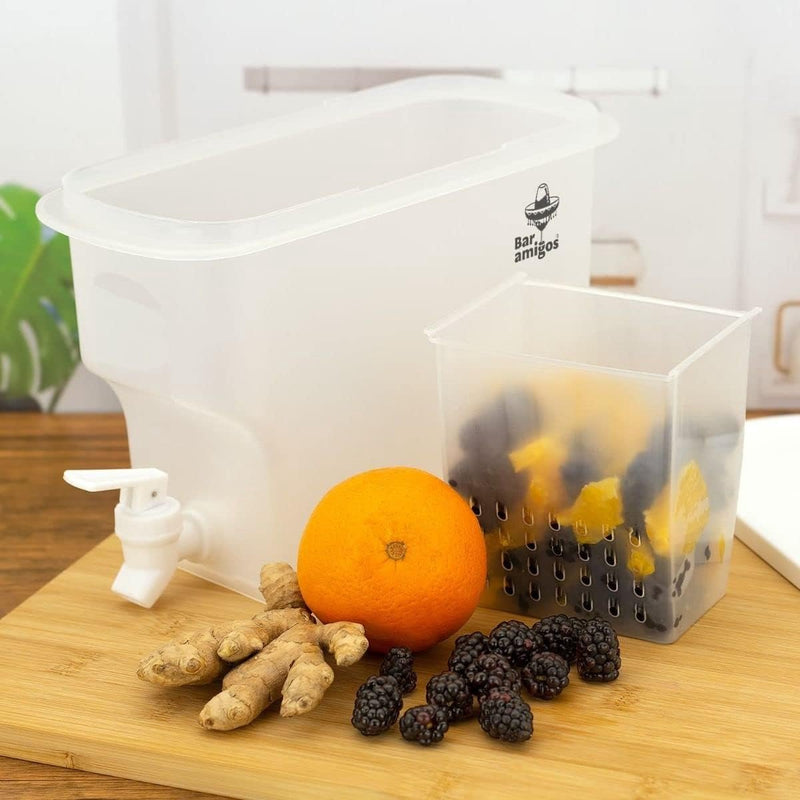 3,5L Plastic PETG Waterdispenser met Kraan Reisbureau Drankjes Hervulbaar Ideaal voor Ijsthee Koelkast Camping Sapdrankjes - Houdt 3,5 Liter