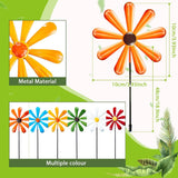 Set van 6 metalen madeliefjes, tuinstekers, kleurrijke bloemensteker, decoratieve tuinpalen, metaal, bloemen, tuindecoratie, bloemenpalen voor tuin, gazon, binnenplaats, outdoor decoratie