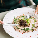 Steakbestekset, roestvrij staal, 6 tafelmessen en 6 vorken, steakbestekset voor 6 personen, vorken en messen, set voor huis/restaurant/hotel, hoogglans gepolijst en vaatwasmachinebestendig