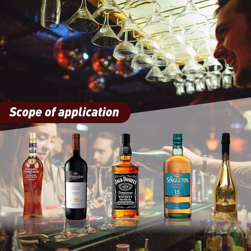 Flessenschenker, 8 stuks, 2 cl, doseerhulp, schenktuit voor flessen met stopfunctie, beschermdeksel, portioneerder, drankdispenser, sterke drank, doseerder, dispenser voor wijn, cocktail,