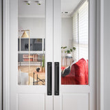 Staldeurgreep 4 stuks 18 cm schuurdeurgrepen schuifdeurgrepen schuifdeurgreep schuifdeurgrepen zwart met schroeven voor kast keukenmeubilair slaapkamer