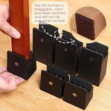 Verstelbare bedverhoger Meubelverhoger 5 cm met schroefklem, zwarte bedverhoger 2 inch zware stoelverhogers, verpakking van 4 meubelverhogers voor vierkante en ronde stoelpoten met een breedte van 0,8-1,6''