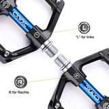 Fietspedalen met reflectoren, MTB-pedalen, aluminiumlegering, 3 afgedichte pedalen, antislip, racefietspedalen, 9/16 kubusfiets voor mountainbike, racefiets