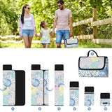Waterdichte picknickdeken, 200 x 200 cm grote stranddeken, zandvrij met waterdichte onderkant, draagbare strandmat voor 4-6 personen, campingdeken met draaggreep voor park, tuin, strand, buiten
