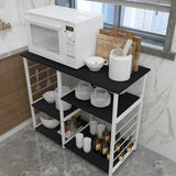 Keukenplank Opbergrek Keukeneiland Keuken Oven Keukenkast Bakkersrek Opbergwagen Organizer Multifunctioneel Opbergrek 90 x 40 x 83 cm