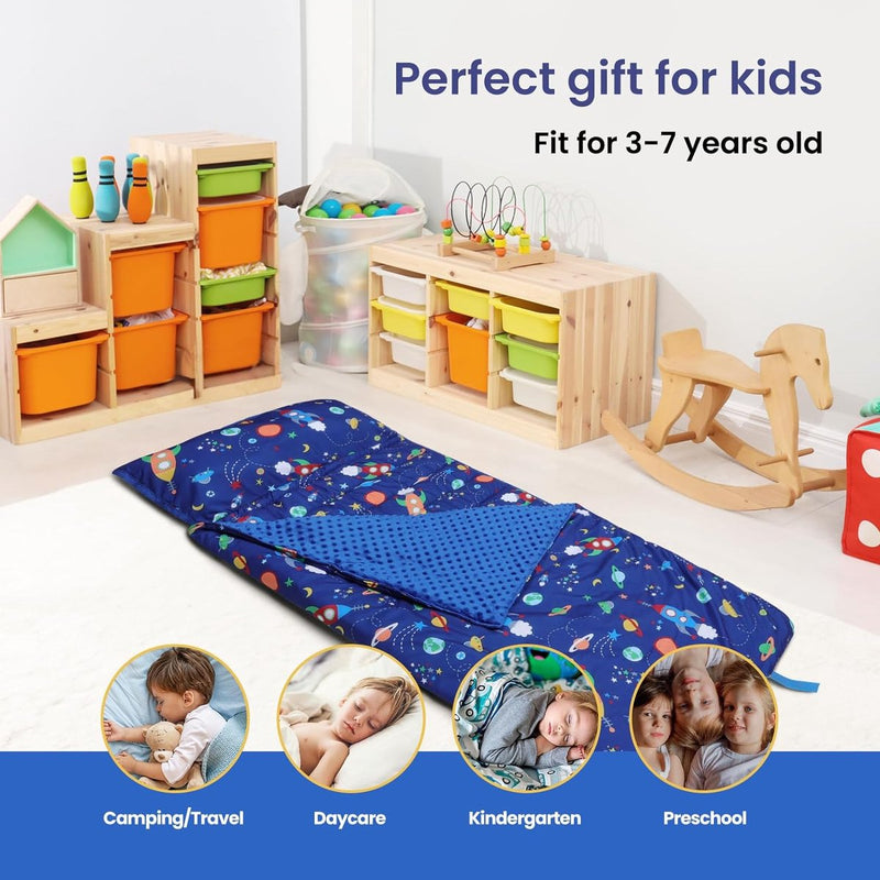 Slaapzak dinosaurus voor kinderen, kinderslaapzak met hoofdkussen, 2-in-1 slaapzak voor jongens en meisjes