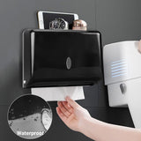 Papieren handdoekdispenser zonder boren, badkamerpapierdispenser, handdoekdispenser, wandgemonteerde handdoekdispenser voor C-, Z- of vouwpapierhanddoeken