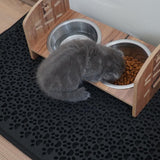 Kattenbakmat, kattenbakmat, kattenbakmat, waterdichte dubbellaagse ontwerpmat, 100% EVA van kattenbakken en accessoires (38-61 cm, zwart)