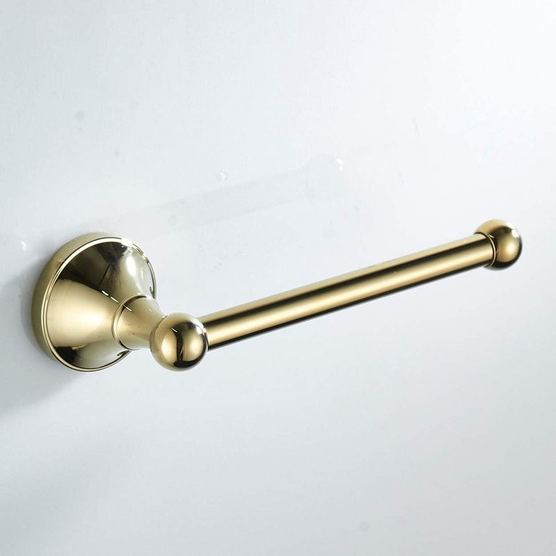 Toiletrolhouder zonder deksel Messing Badkamer Toiletrolhouder Wandmontage Gepolijst Goud