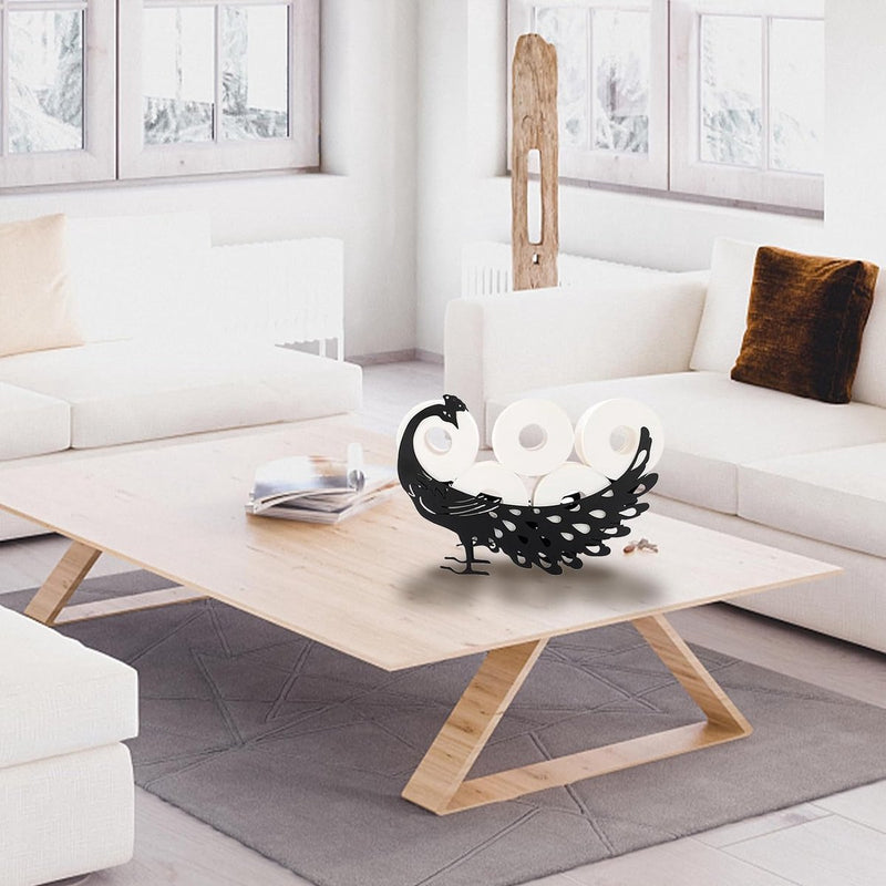 toiletrolhouder zwarte pauw toiletrolhouder van metaal toiletrolhouder verticale papierhouder toiletrolhouder handdoekhouder ambachtelijke decoratie voor badkamer woonkamer keuken hotel