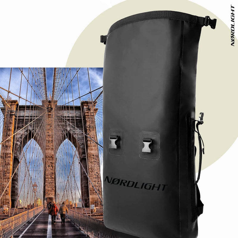 Waterdichte rugzak Dry Bag 35l - rugzak met oprolbare bovenkant en gevoerde draagriem, waterdichte tas voor watersport, fietsrugzak, koeriersrugzak, trekking