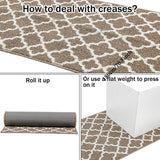 Tapijtloper voor gang, antislip, wasbaar 60 x 180 cm, bruin entreekleed, vuilvangmat, lange gangloper, deurmat voor binnen en buiten, keuken