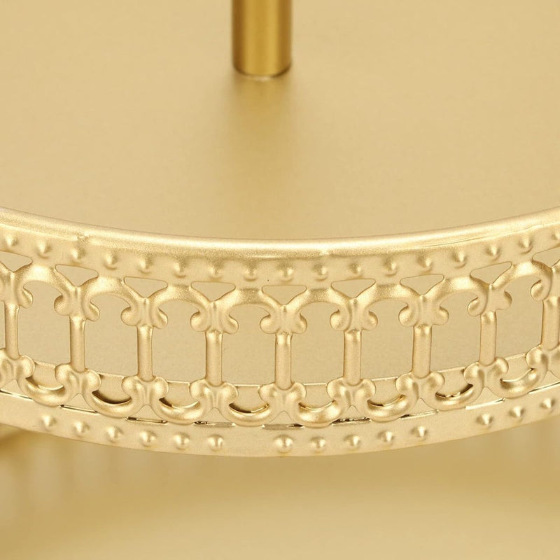 Gouden taartstandaardset, 2-laags fruitschaal met grote capaciteit, decoratieve multifunctionele cupcakestandaard voor thuisfeestkeuken