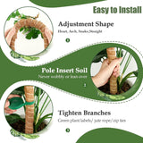 70 cm en 120 cm plantenstok kokos, buigbare kokosvezelmosstok, plantenstok voor klimplanten, natuurlijke plantensteun met accessoires, 2 stuks