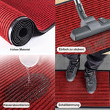 Vloerloper, 90 x 300 cm, antislip, voetmat, vuilloper met antislip achterkant, vuilmat, ingangsmat, deurmat, tapijtloper voor ruimtes, gangen, entrees, rood