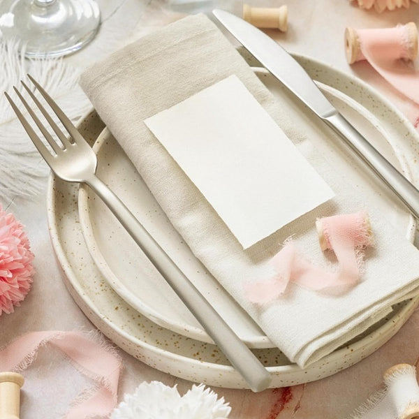 Stoffen servetten, 6 stuks hoogwaardige beige servetten 40 x 40 cm, tafeldecoratie servetten bruiloft verjaardag, linnen servetten herbruikbare feesten diners café restaurant