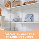 Set van 8 acryl plankverdelers voor kasten, transparante plankverdelers, kasten, plankopslag en organisatie, geen boren, houten plankverdelers