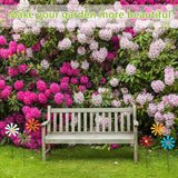 Set van 6 metalen madeliefjes, tuinstekers, kleurrijke bloemensteker, decoratieve tuinpalen, metaal, bloemen, tuindecoratie, bloemenpalen voor tuin, gazon, binnenplaats, outdoor decoratie