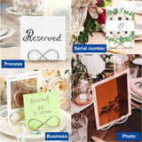 15 stuks kaarthouder tafel metalen kaartstandaard, zilveren tafelnummers, menukaarthouder bruiloft, fotohouder, tafelkaarthouder, kaarthouder, tafelnummerhouder voor bruiloft, feest, kantoor