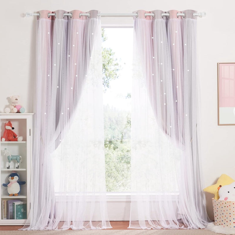 MYSKY HOME Voile gordijnen voor kinderkamer, moderne borduurwerk gordijnen, semi-transparant, schuifgordijn voor woonkamer MYSKY HOME Voile gordijnen voor kinderkamer, moderne borduurwerk gordijnen, semi-transparant, schuifgordijn voor woonkamer
