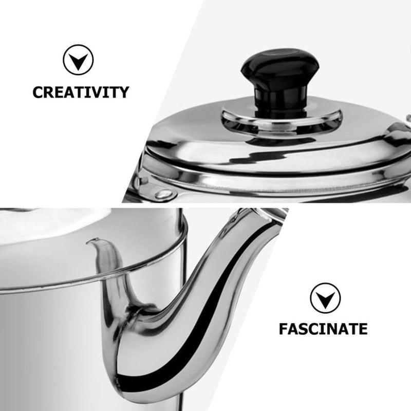 2L roestvrijstalen fluitketel Theeketel Theepot Roestvrijstalen theeketel Geschikt voor inductiekookplaten Keukenuitstapjes Picknick Camping Gasfornuis