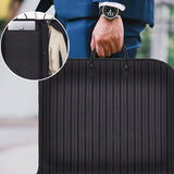 Hoogwaardige stofkap voor het opbergen van pakken, kleding en zakelijke jassen, ademende stofkap met handvat en ritssluiting, geschikt voor reizen, zwart, 100 x 60 cm