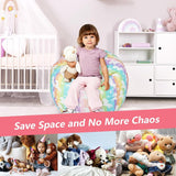 Eenhoornzitzak voor kinderen, speelgoed, knuffeldieren, opslag voor meisjes en jongens, opbergorganizer, opslag kinderkamer