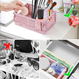 Set van 4 mini-manden, kunststof, vouwbox, opbergkist, stapelbare fruitkist, kunststof, klapmand voor keuken, werkkamer en kantoor (meerkleurig)