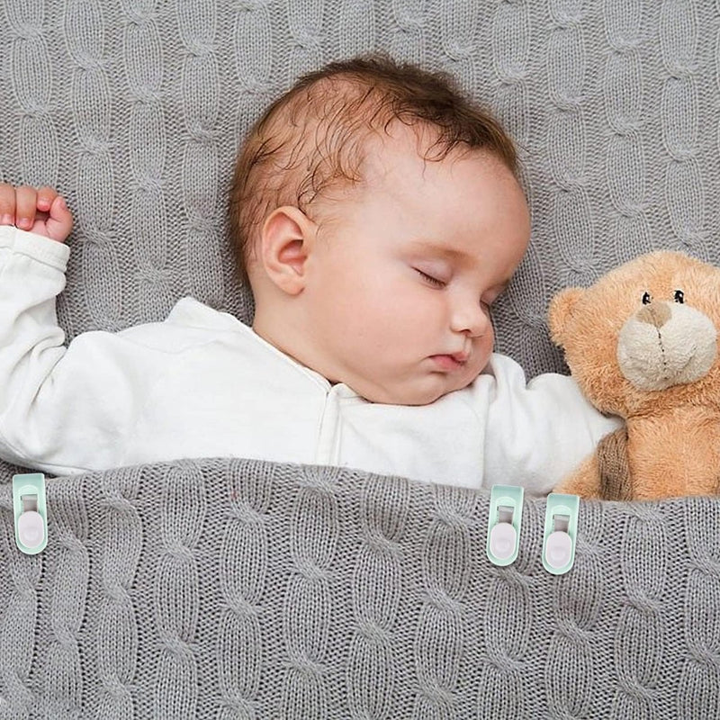 24 stuks dekbedovertrekclips, dekbedovertrekclips, bedlakenhouders, voorkomt bunching en shifting, gebruikt voor beddengoed, gordijnen, sokken en kleding (groen)