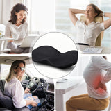 Wigkussen voor de auto, autostoelkussen, traagschuim, orthopedisch zitkussen, autostoel voor auto's, voertuigen en bureaustoel