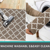 Tapijtloper voor gang, antislip, wasbaar 60 x 180 cm, bruin entreekleed, vuilvangmat, lange gangloper, deurmat voor binnen en buiten, keuken