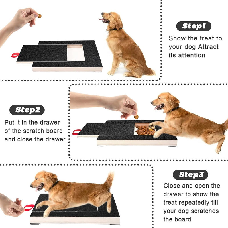 Krabplank voor honden, krabplank voor hondennagels met geïntegreerde traktatiedoos Schuurpapier Multifunctioneel stressvrij krabkussen voor honden voor nagelverzorging van huisdieren Schuren