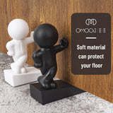 2 stuks decoratieve buddy-deurstopper, effectief om uw deur open te houden, zwart en wit