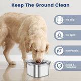 Waterbak Hond Zonder Kwijlen Roestvrij Staal 3L Drinkbak Hond Anti Schlabber Waterbak voor Honden Hondenbak Lekvrij