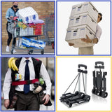 Opvouwbare transportwagen, opvouwbare steekwagen/aluminium steekwagen/karretje, opvouwbare wagen, steekwagen, bagagehandling op wielen, handig, draagbaar, eenvoudig uit te breiden, groot chassis