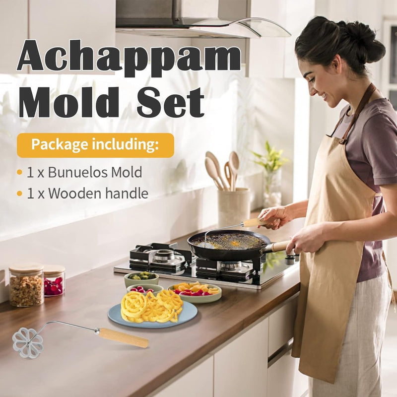 Rozenkeukjesvorm, wafelvorm, rozetten, traditionele deegvorm, wafelijzer, vormen, rozetwafelijzer, aluminium, wafelvorm, oven, rozenijzer voor het bakken, duikvorm, wafelvormen, zilver-1