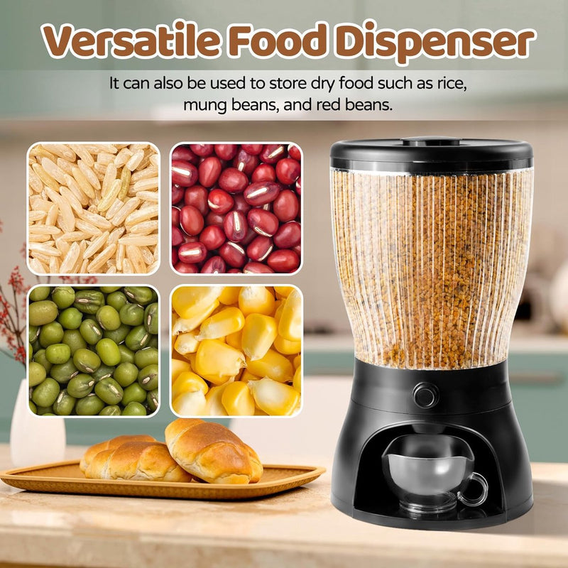 Graancontainer 5L, graandispenser en droogvoercontainer voor granen, rijst, bonen