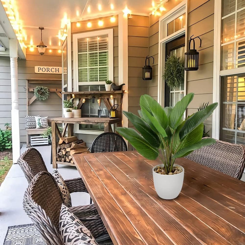 Kunstplanten, paradijsvogel, kunstplanten als echt, plastic groene plant, tropische, kunstmatige kamerplant, palm, potplant met 10 bananenbladeren voor slaapkamer, woonkamer, kantoor, decoratie